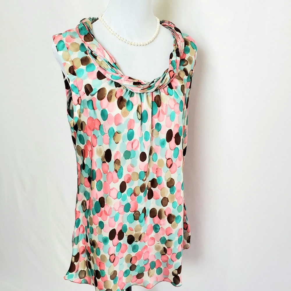 Avenue / Cowl Neck Sleeveless Blouse